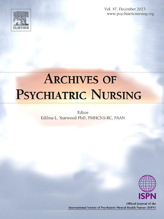 Go to journal home page - Archives of Psychiatric Nursing